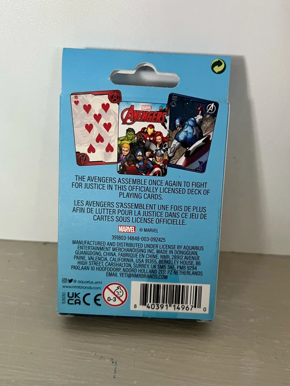 NIB Marvel Avengers Playing Cards Aquarius New Sealed Comic Book Deck